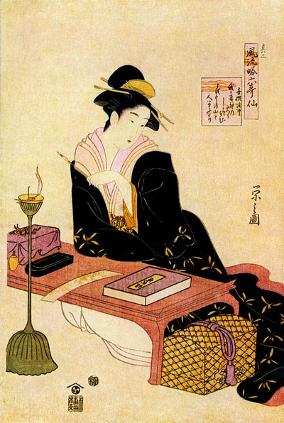 Japanese Woman of the 18th Century by Hosoda Eishi